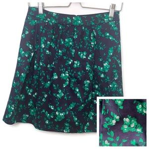 J Crew Floral A-Line Short Skirt, Size 2